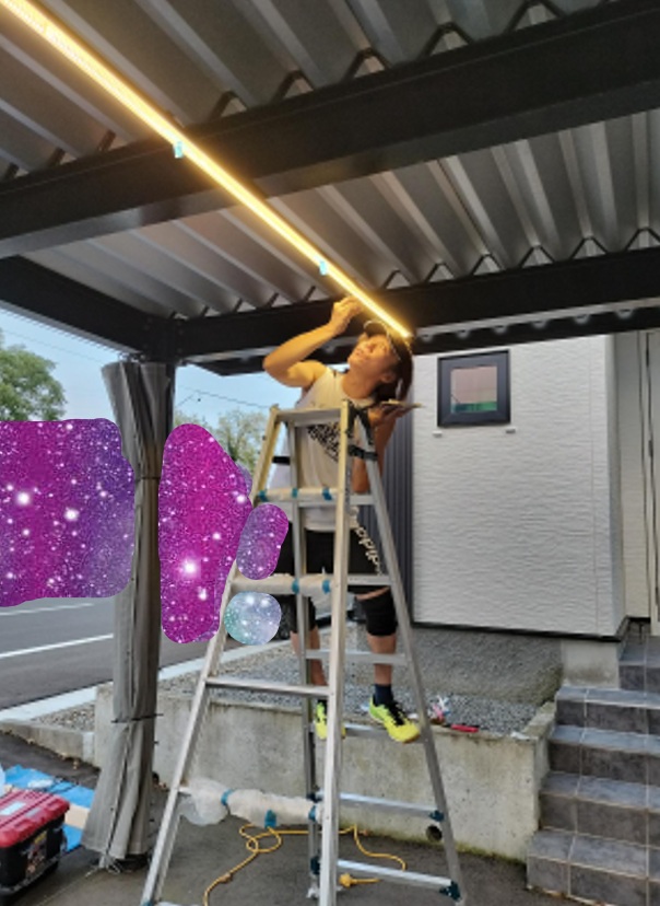 カーポート キラキラリフォーム ダブルツインビームライト 滝川 砂川 車庫 照明 間接照明 東京 大阪 静岡 名古屋